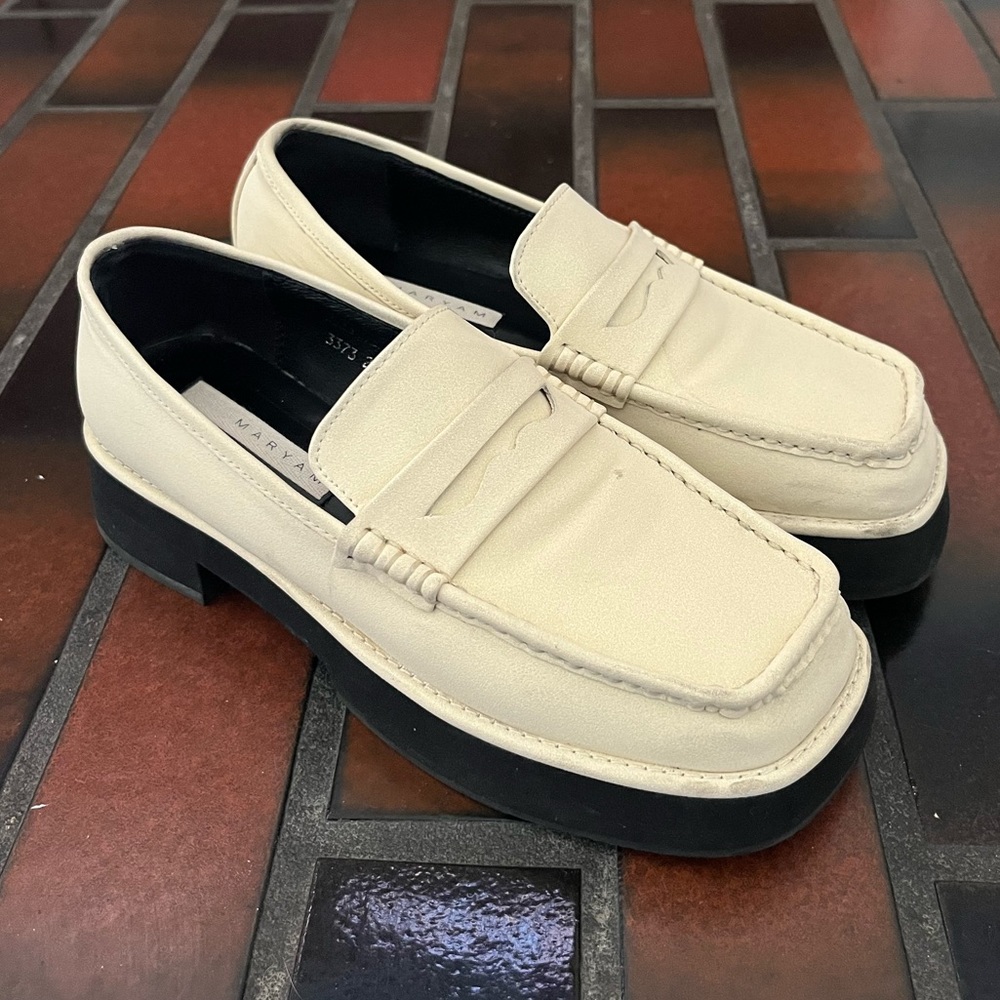 Shop Peche Aerie Butter Yellow Loafers 6.5